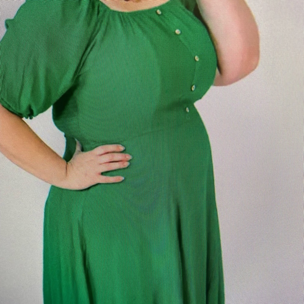 Green swing dress